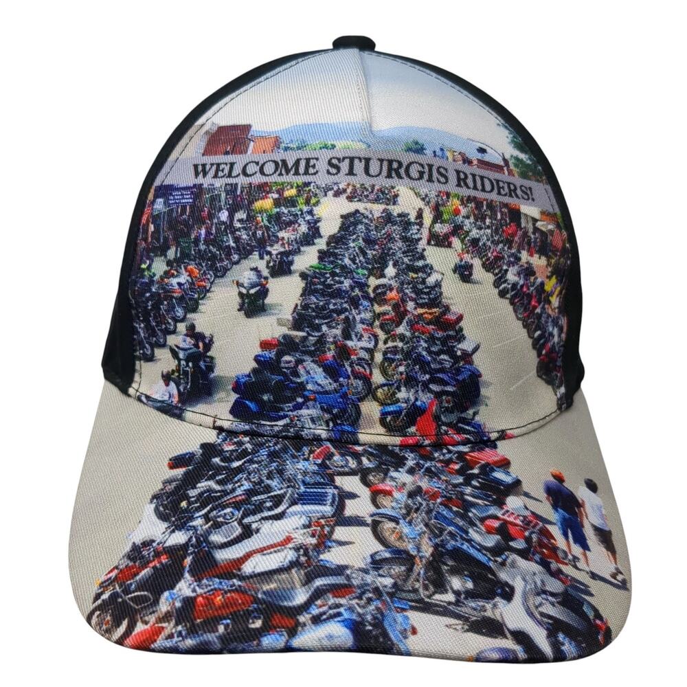 Welcome Sturgis Riders! Strapback 5 Panel Cap Multi One Size Adjustable Lorimco